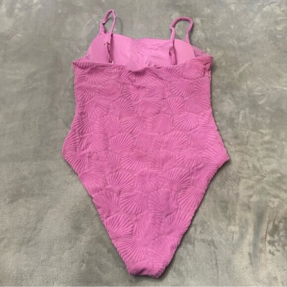 New! Beach Riot Shell Pink Purple Terry Athena One Piece Swimsuit 24802 - Picture 8 of 9